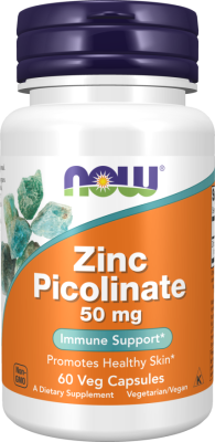 ZINC PICOLINATE 50mg NOW Foods|60 CAPSULES