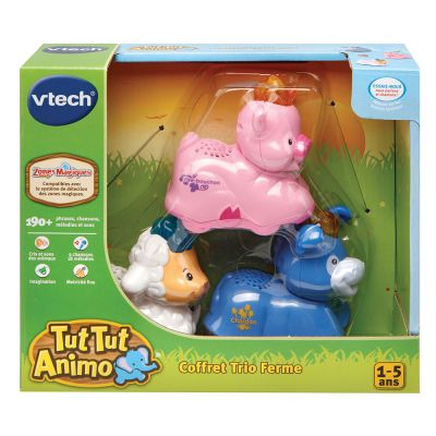 ENFANT|Coffret Jouets Animaux Trio de la Ferme |Tut Tut Animo 1-5Ans+