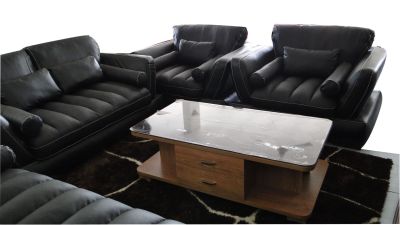 MOBILIER DE MAISON - SALON 7 PLACES NOIR