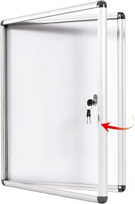 TABLEAU D'AFFICHAGE BLANC FERME A CLE |120x180