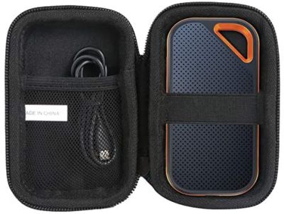 Étui de transport rigide Aenllosi compatible avec le disque dur externe portable SANDISK 1 To 2 To NOIR