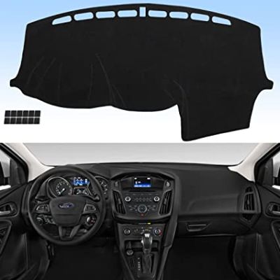 AUQDD Dashboard Cover Flanelle Dash Mat Custom Compatible avec 2012-2018 Ford Focus, Anti-éblouissement, Anti-reflets, Pas d’odeur particulière