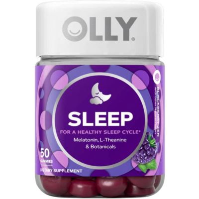 OLLY Sleep Gummy | Aide au sommeil | 3 mg de melatonine | L-théanine | Camomille | Mélisse | 50 unités