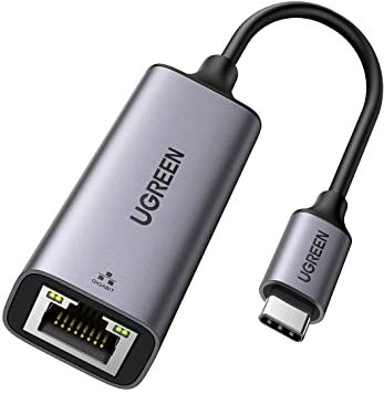 UGREEN Adaptateur USB C vers Ethernet Thunderbolt 3 Type C RJ45 Réseau à 1000 Mbps en Aluminium Compatible avec MacBook Pro Air M1, iPad Pro 2021 2020, iPad Air 2020, Surface Go
