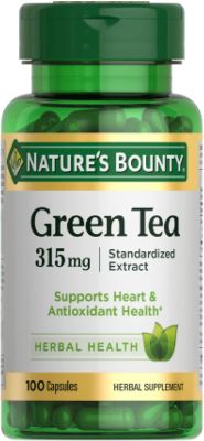 THE VERT | GREEN THEA NATURE'S BOUNTY - favorise la santé cardiaque et antioxydante, 315 mg, 100 gélules