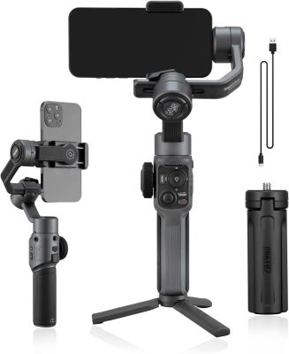 ZHIYUN Smooth 5|Stabilisateur de cardan portatif à 3 axes |pour iPhone Smartphone Android avec suivi d'objets face Délai de mouvement