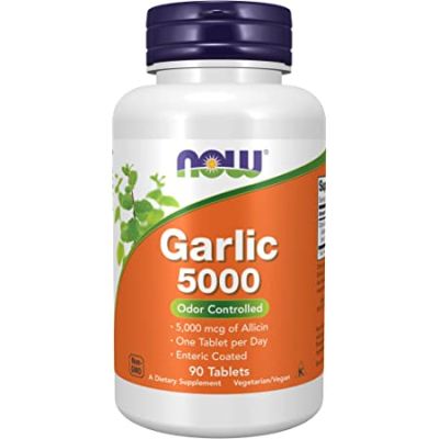 COMPLEMENT ALIMENTAIRE | NOW AIL - GARLIC 5000 mcg SANS ODEUR | 90 TABLETS