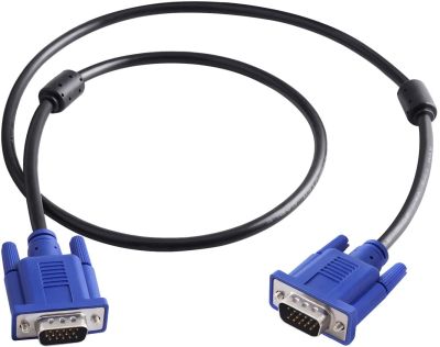 Câble de moniteur Pasow VGA vers VGA HD15 mâle vers mâle pour projecteur d'ordinateur TV (3 pieds)