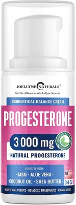 Creme à la progestérone POUR FEMME (bio-identique) pour le soulagement de la ménopause 3000 mg - Fabriquée aux USA - Sans soja et sans OGM