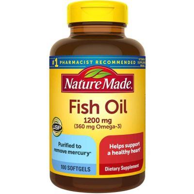 Oméga 3 | Huile de Poisson Nature Made Fish Oil 100 gélules