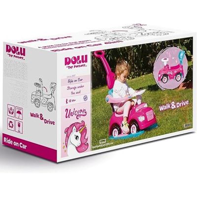 Dolu | Ride On Car 4-en-1 Licorne rose | 1an+