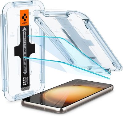 ECRAN DE PROTECTION blindé | SPIGEN EZ Fit Verre Trempé compatible avec Samsung Galaxy S23, 2 Pièces, Résistant aux Rayures, 9H Protection écran