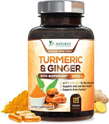Turmeric Curcumin with BioPerine Black Pepper & 95% Curcuminoids, 1950mg - Poivre noir pour l'absorption