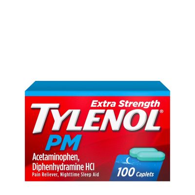 Tylenol PM Extra Fort | Anti-douleur nocturne et comprimés d'aide au sommeil | Soulagement douleurs durant la nuit