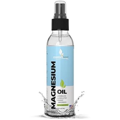 Spray d'Huile de Magnésium |8 oz Extra fort 100 % pur pour moins de piqûres - Moins de démangeaisons - Source minérale essentielle