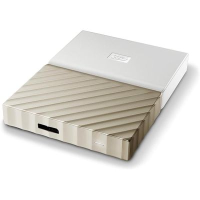 DISQUE DUR PORTABLE WESTERN DIGITAL 2TB White-Gold My Passport Ultra Portable External Hard Drive - USB 3.0