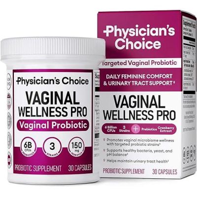 Probiotiques vaginaux pour femmes CHOIX du médecin| Unique avec racine de réglisse |Équilibre du PH, contrôle des odeurs, levure, microbiome vaginal et santé féminine - 6B UFC - Prébiotique biologique, canneberge |30 Capsules