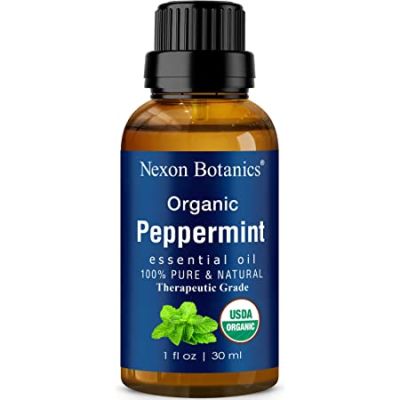 Huile Essentielle de Menthe Poivrée PEPPERMINT Bio 30 ml - Pure et Naturelle pour Diffuseur - Pour Soin des Cheveux - Pour Soin de la Peau - Nexon Botanics