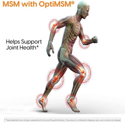 Doctor's Best MSM avec OptiMSM | Soutien articulaire | Santé des Ongles Peau et Cheveux | 1500 mg, 120 comprimés