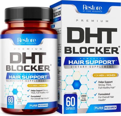 CROISSANCE ET SANTÉ des cheveux DHT Blocker | Vitamines capillaires pour femmes et hommes