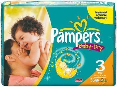 COUCHES BÉBÉ PAMPERS 4 - 9 Kg / 36 pcs