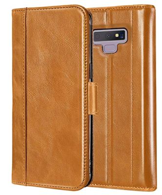 COQUE DE PROTECTION SAMSUNG NOTE 9 (Leather Wallet Cover Brown)