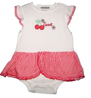 HABILLEMENT ENFANTS - Robe avec volant 1pièce 100% coton (6-9M) #2337