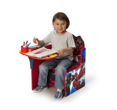 Mobilier enfant | Delta Chaise de bureau pour enfants avec bac de rangement, Spider-Man