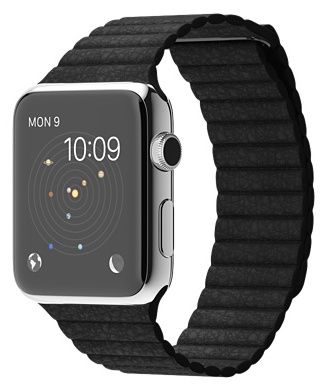 APPLE WATCH BRACELET CUIR SERIE 1 NOIR