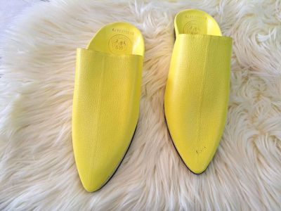 BABOUCHE HOMME 100% CUIR PREMIUM JAUNE| IDÉE CADEAU