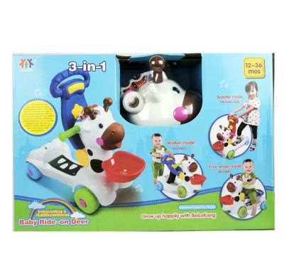 JOUETS ENFANTS - TROTTINETTE BABY RIDE ON DEER 3 EN 1| 2 ANS+