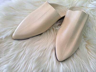 BABOUCHE HOMME 100% CUIR PREMIUM BEIGE | IDÉE CADEAU