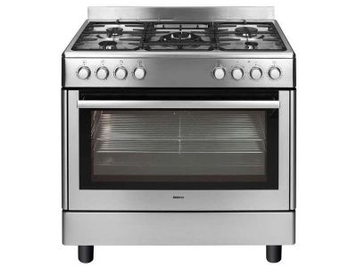 CUISINIERE A GAZ 5 feux BEKO GG 15121 DX – INOX fer en fonte