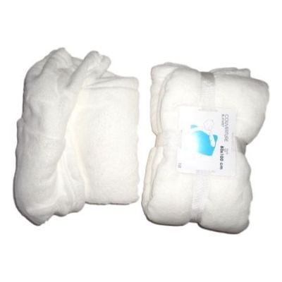 COUVERTURE BÉBÉ BLANC DE LAIT 80 x 100cm