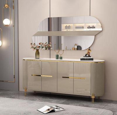 MOBILIER DE MAISON | CONSOLE + MIROIR BEIGE
