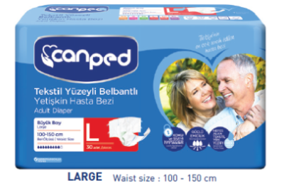 COUCHES ADULTE | CANPED - TAILLE L - 30 PIECES - 100 - 150 cm