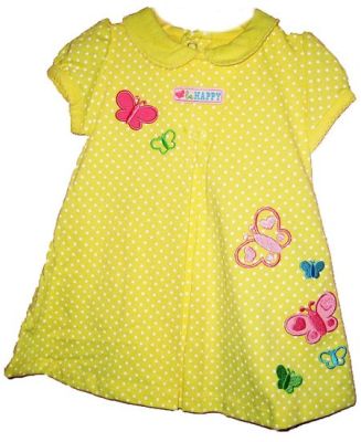 HABILLEMENT ENFANT - ROBE jaune avec culotte 2 PIECES 3M #2185