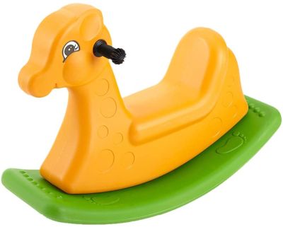 JOUET POUR ENFANT | CHEVAL A BASCULE CADEAU JAUNE VERT