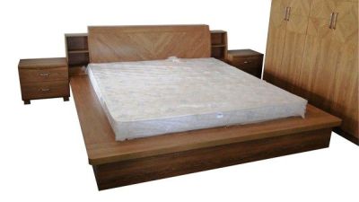 LIT BEIGE + 2 CHEVETS