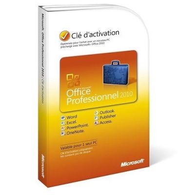 MICROSOFT OFFICE PROFESSIONNEL 2010 PACK DE 3