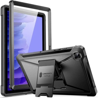 COQUE DE PROTECTION ANTI-CHOC pour Samsung Tab A7 10,4 Pouces 2020 (SM-T500/T505/T507), Protecteur d'écran intégré, Coque intégrale antichoc double couche avec béquille, Noir