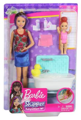 Enfant|COFFRET POUPEE BARBIE BABYSITTER HEURE DU BAIN 3Ans+