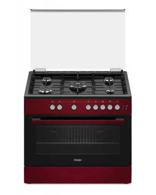 CUISINIERE HAIER 5 FEUX 90X60 |HCR6050EGR ROUGE|INOX