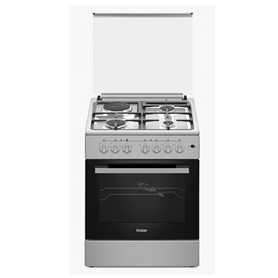 CUISINIERE HAIER MIXTE 3FEUX A GAZ 1FEUX ELEC INOX 60X60 HCR2031