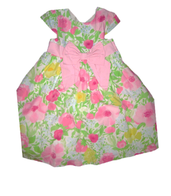 ROBE FLEURETTE VERT ROSE
