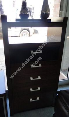 MEUBLE DE RANGEMENT A 5 TIROIRS NOIR