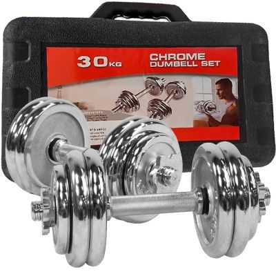 Haltère|Poids Aerobic step YORK FITNESS 30KG CHROME DUMBELL