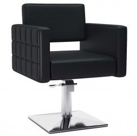 MOBILIER - FAUTEUIL SALON DE COIFFURE - COULEUR NOIRE / CHROME - MODÈLE MT432-A