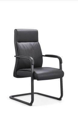 MOBILIER DE BUREAU | FAUTEUIL EN SIMILI CUIR AVEC ACCOUDOIR NOIR