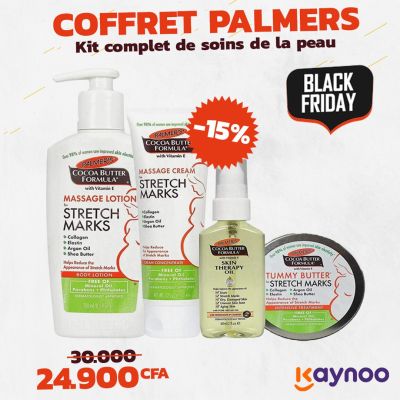 Palmer's Cacao Butter Formula Kit complet de soins de la peau pour les vergetures et la grossesse